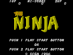 Ninja Princess title screen for Sega Mark III